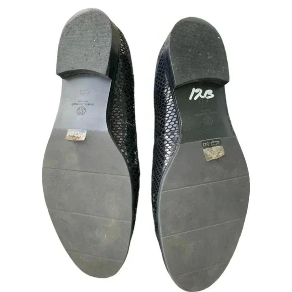 Marc Joseph Women's Black Flats Size 6 Columns CR Black Sparkle Snake Pattern - Picture 11 of 12